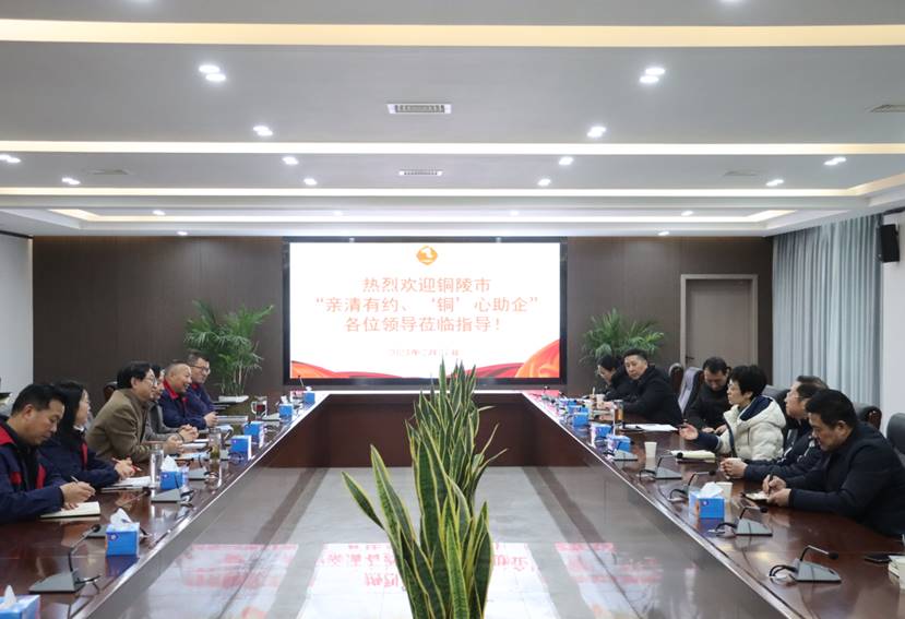 楊文萍到公司開展“親清有約、‘銅’心助企”走訪調研