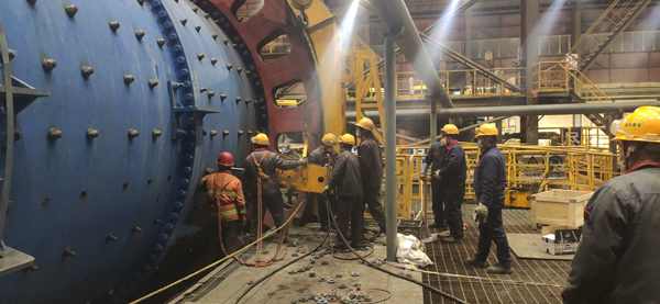 安裝公司完成金冠銅業選礦月修任務 安裝公司完成金冠銅業選礦月修任務